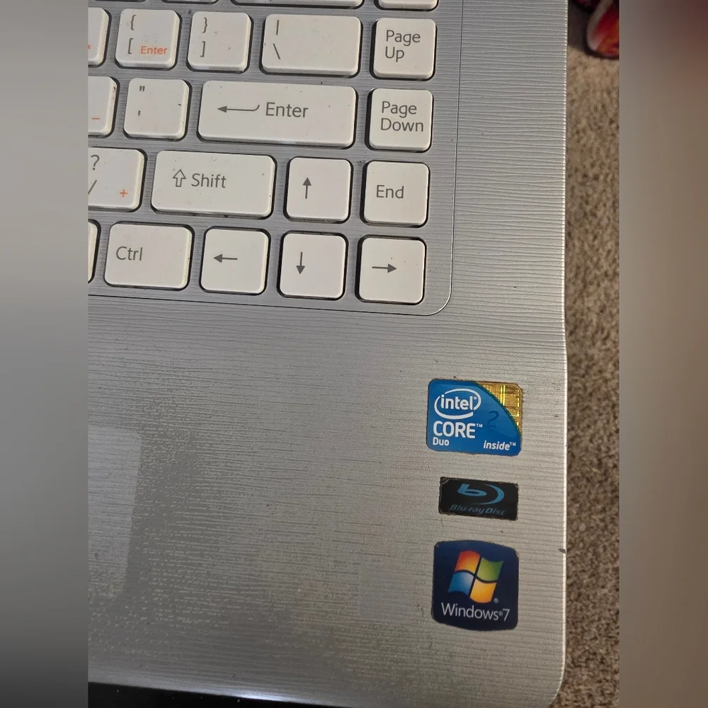 Sony Silver VAIO Laptop(Works But With Flaws)